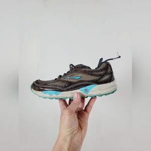 Brooks Cascade Brown and Teal Athletic Shoe - Single Sneaker, Size 8